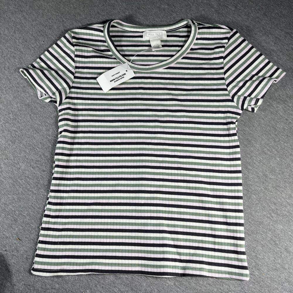 Full Tilt Essentials Rn: 108168 Kids Striped Short Sleeve T-Shirt